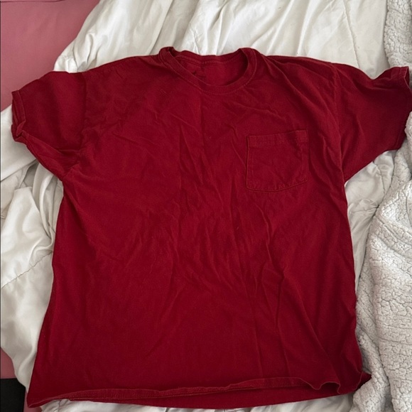 Hanes Other - Hanes Deep Red Short Sleeve Tee